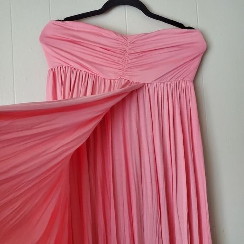 Pinkblush maternity maxi dress Pink Strapless Open Photoshoot Size XL New - Picture 11 of 13